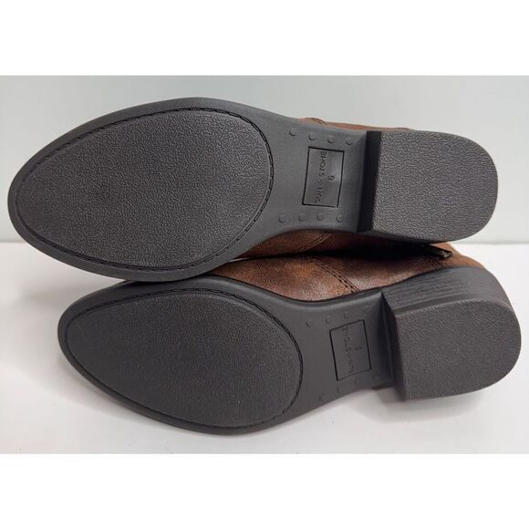 Sun + Stone Ankle Boots Size 6 Brown Double Zip Almond Toe Cushioned NEW - Picture 8 of 8